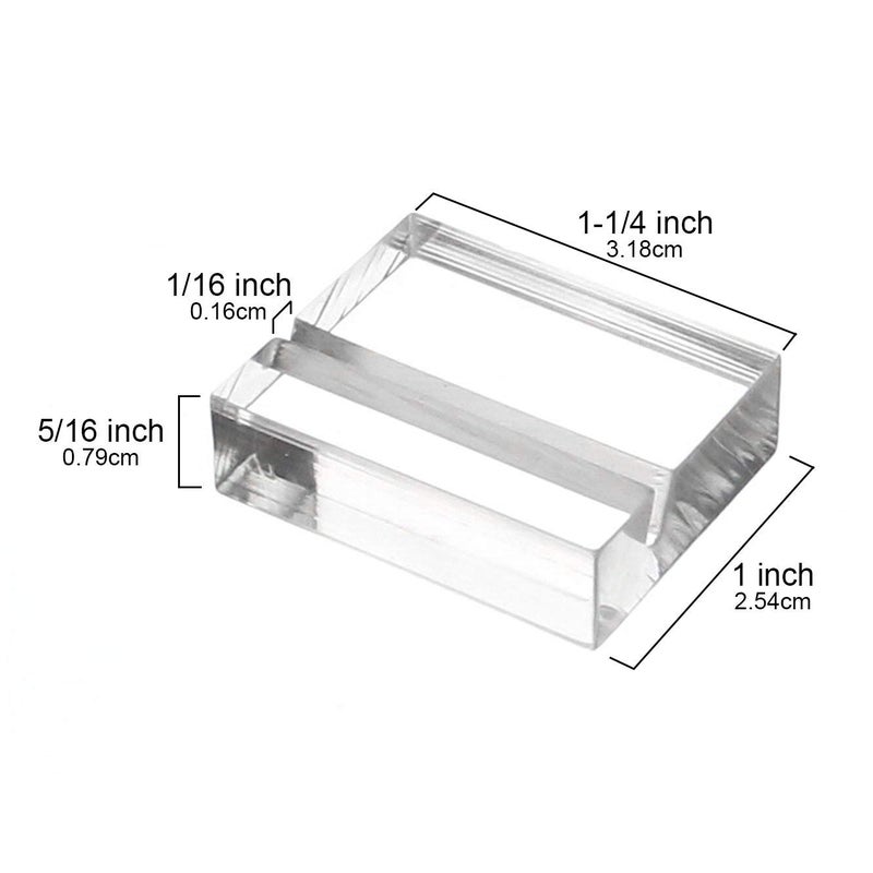 OnFireGuy 24pcs Place Card Holder Display Stands | 1.25" Acrylic Card Holders for Wedding Place Cards Table Numbers Product Labels Slotted Card Stands - Image 5